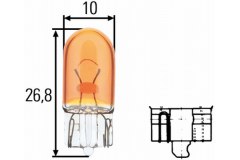 Лампа WY5W 12V 8GP003594-541 для FORD C-MAX (DM2) 2.0 CNG 2009-2010, код двигателя SYDA, V см3 1999, кВт 107, л.с. 145, Бензин/природный газ (CNG), Hella 8GP003594541