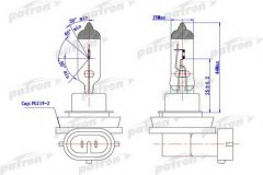 Лампа галогенная H11 LL 12 55 PGJ19-2 для FORD FIESTA VI 1.25 2008-, код двигателя SNJA,SNJB,SNJC,SNJD, V см3 1242, кВт 60, л.с. 82, бензин, PATRON PLH111255