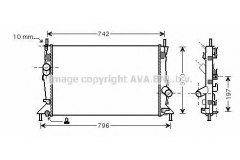 Радиатор системы охлаждения для FORD FOCUS II (DA_, HCP) 2.0 LPG 2008-2011, код двигателя SYDA, V см3 1999, кВт 107, л.с. 145, Бензин/автогаз (LPG), Ava FDA2369