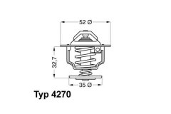 Термостат (с прокладкой) для FORD FOCUS (DAW, DBW) RS 2002-2004, код двигателя HMDA, V см3 1988, кВт 158, л.с. 215, бензин, Wahler 427088D