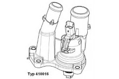 Термостат (в корпусе) для FORD FOCUS C-MAX 1.8 Flexifuel 2006-2007, код двигателя Q7DA, V см3 1798, кВт 92, л.с. 125, Бензин/этанол, Wahler 41001698D